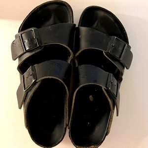 Birkenstock 39 Arizona Black Leather